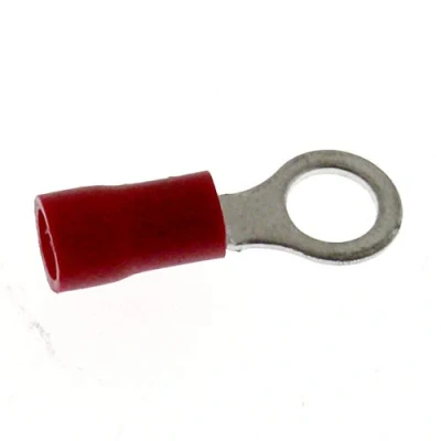 Image of SeKi 14011, M5 25 x terminals 0.50 1.5 mm red Insulated Ring lugs, 0,5 1,5mm²