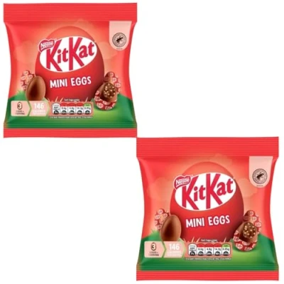 Image of Kit Kat Milk Chocolate Mini Eggs Pouch 81g, Milkybar White 80g