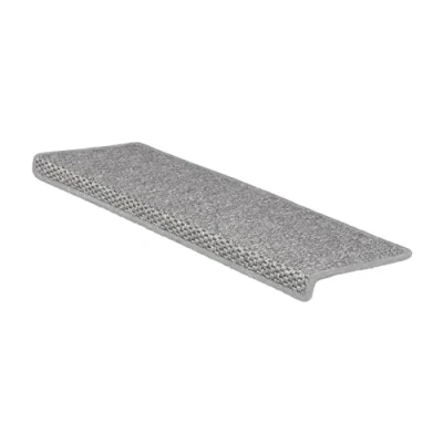 Image of casa pura Stair Mats Interior, Pack of 15, Rectangular Self Adhesive in Sisal Look, Treads Mats, Silver, 65 x 23.5 cm