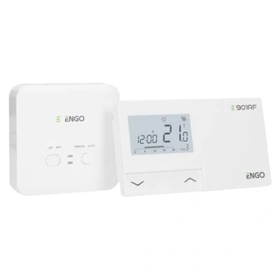 Image of ENGO E901RF Wireless Thermostat 7 Day Programmable Central Heating Controller Gas Oil Combi Boiler Heat Pump 5 Year Warranty
