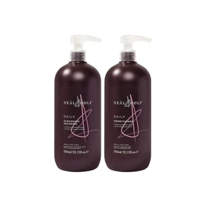 Image of Neal &amp; Wolf Clean Care DAILY Shampoo Conditioner 950ml Duo
