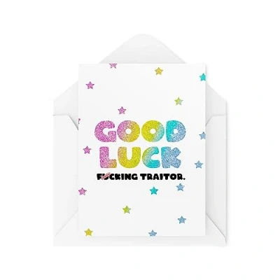 Image of Funny Leaving Card Good Luck Traitor Cards for Colleague Work Office New Job CBH1681
