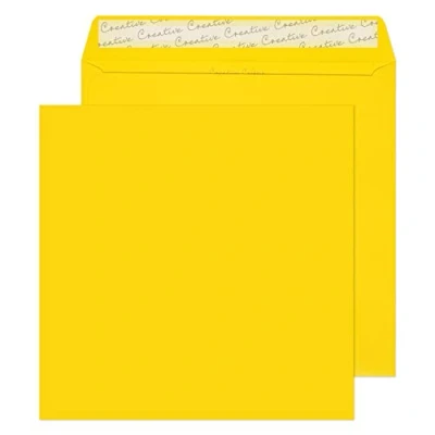 Image of Blake Envelopes Creative Colour 503 Quadratische Briefumschläge Haftklebung Bananen Gelb 220 x mm 120g/m² 250 Stück