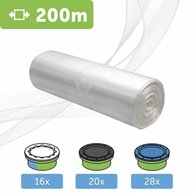Image of ECO Nappy Bin Liners 100% Compatible with Tommee Tippee TEC, Simplee, Twist and Click Litter Locker II, Equivalent to 20 refills Fragrance + Anti Odor EVOH+ SONESTA 200m