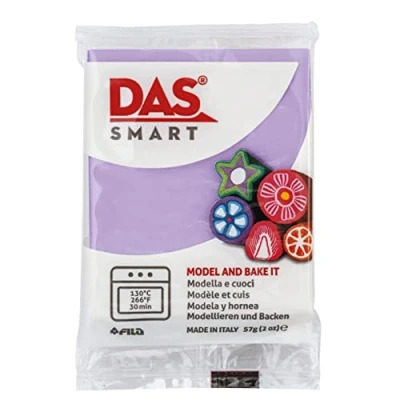 Image of DAS Smart Oven Bake Modelling 56g Clay, Lilac, Ideal for Professionals and Hobbyists