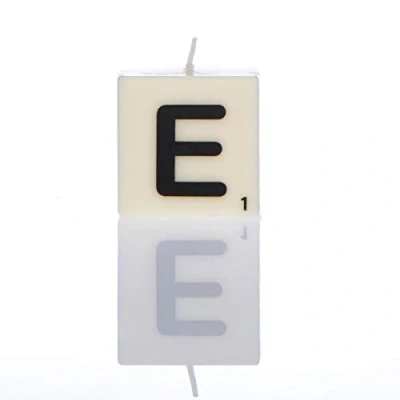Image of Boxer Gifts E Letter Candle,White,One Size,SP9115