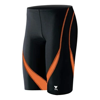 Image of TYR Alliance Splice Jammer Swimsuit, Black/Orange, Size 30