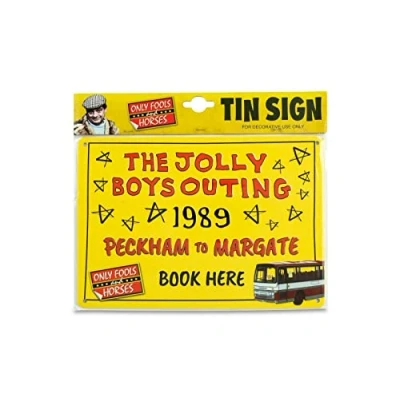 Image of Only Fools and Horses Official The Jolly Boys Outing Pressed Tin Wall Sign