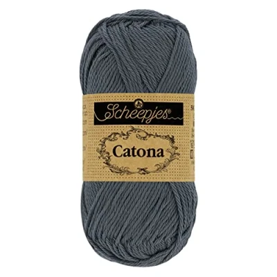 Image of Scheepjes Catona 393 Charcoal Yarn 1x10g