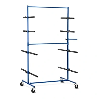 Image of MSW Bumper Stand Panel Adjustable Automotive Paint Repair Wheels 8 Bars 160kg BPS1 (Steel, Max. Capacity 120kg, 4 Wheels)