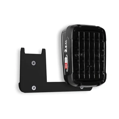 Image of NewGround Designs Battery Wall Mount for Bosch PBA 18V Green Home &amp; Garden 14.4V Holder (2 Batteries)