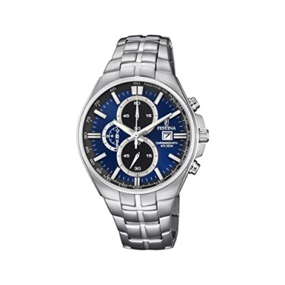 Image of Festina Mens Chronograph Quartz Connected Wrist Watch with Stainless Steel Strap F6862/3