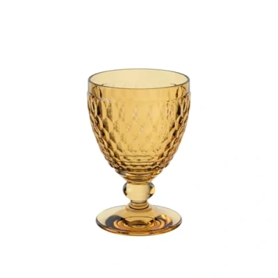 Image of Villeroy &amp; Boch Boston Saffron red Wine Glass, 200 ml, Crystal Glass for Wine, Dishwasher Safe, Yellow
