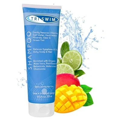 Image of TRISWIM Chlorine Removal Shampoo After Swim Care Moisturising Anti Vegan For Swimmers Removes Green Tint Lime &amp; Mango (251ml)