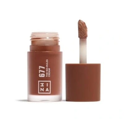 Image of 3INA MAKEUP The No Rules Cream 677 Neutral Brown Liquid Blush Matte for Sensitive Eyes Lips &amp; Cheeks with Sweet Almond Oil a Natural Finish Vegan Cruelty Free