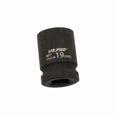 Image of US PRO Tools 19mm Impact Socket 1/2&quot; Drive 6 Point Single Hex 3821