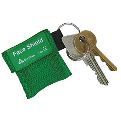 Image of HypaGuard CPR Face Shield in Keyring Pouch Flat Filter