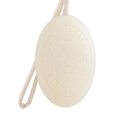 Image of Label Provence Savon de Marseille French Soap on a Rope Made With Fresh Organic Donkey Milk Fragrance 175 Grams