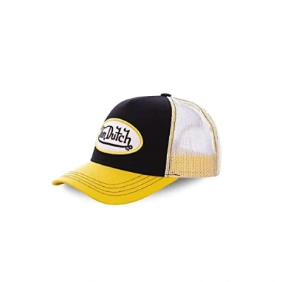 Image of Von Dutch Men&#039;s &amp; Women&#039;s Adjustable Trucker Cap, Comfortable, Athletic and Relaxed Fit, Yellow, One Size