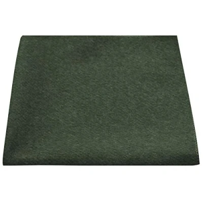 Image of King &amp; Priory Luxury Hunter Green Donegal Tweed Pocket Square, Handkerchief