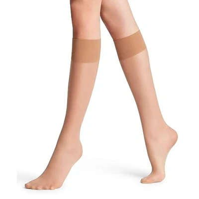 Image of 1 Pair Powder Pure Matt 20 Knee Highs With Sensitive Top Ladies 5.5 8 Falke