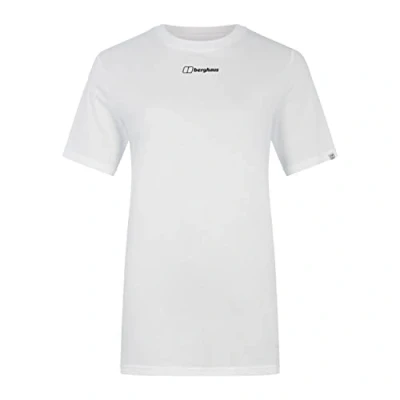 Image of Berghaus Women&#039;s Boyfriend Dolomites Mountain Short Sleeve Tee T Shirt, White, 20
