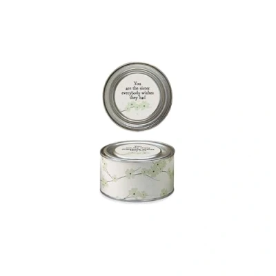 Image of East of India Green Floral Tin Candle You are The Sister Wild Fig &amp; Pear