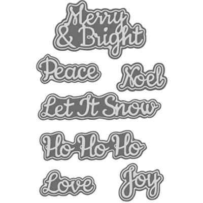 Image of Sweet Dixie Metal Cutting Dies Love, Joy, Peace, Silver,SDD618