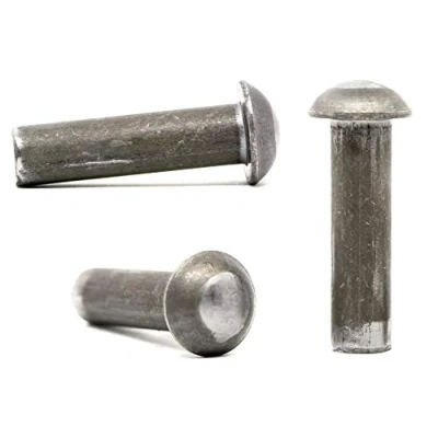 Image of M5 (5mm x 18mm) Solid Steel Round Head Rivets DIN 660 (Pack of 20)