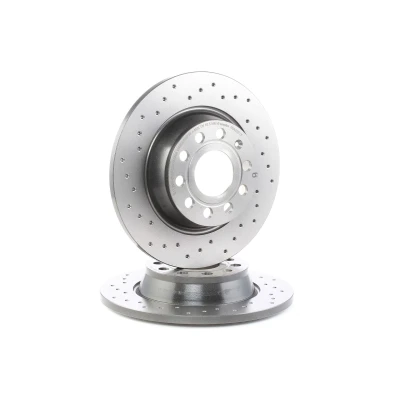 Image of 5Q0615601Q, JZW615601F Brake disc BREMBO XTRA LINE 08.A202.1X 282mm 12mm 5 solid, Perforated Coated VOLKSWAGEN: Passat B6 Saloon, CC, Tiguan I