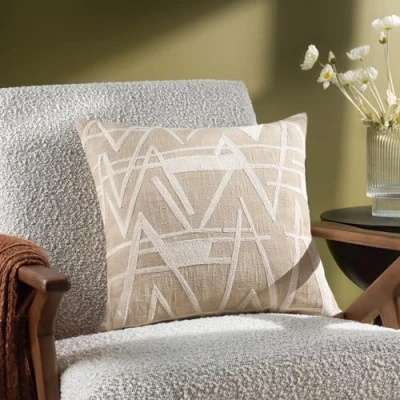 Image of Hoem Vannes Embroidered Feather Filled Cushion