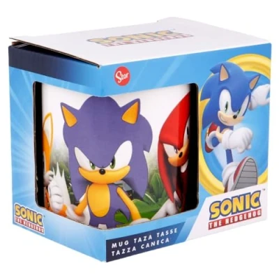 Image of Sonic Iconic TV Cartoon Characters Ceramic Mug 11oz in Gift Box Christmas, Birthday, Perfect (Sonic)