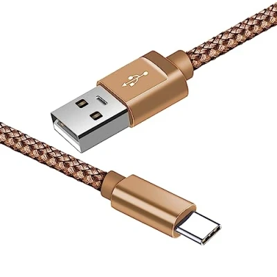 Image of USB C Cable, to Fast Charger Cable Nylon Braided,3A Charging Type Lead Compatible with Samsung Galaxy S22+ S21 S20 Ultra S10 S9 A20e A21s,Huawei P10 P9,Sony Xperia,Moto G7
