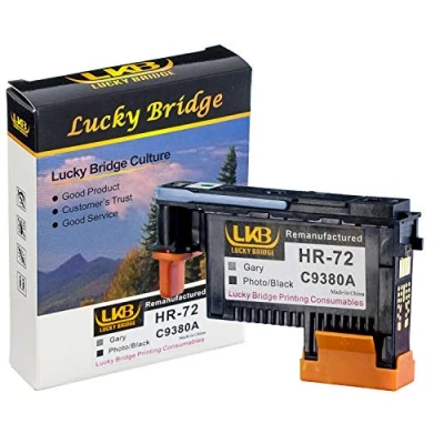 Image of Lucky Bridge 1PK HP72 PB/G C9380A remanufactured printhead with new updated chips compatible HP Designjet T610 T620 T770 T790 T1100 T1120 1200 T1300 T2300 (72 C9380A) UK