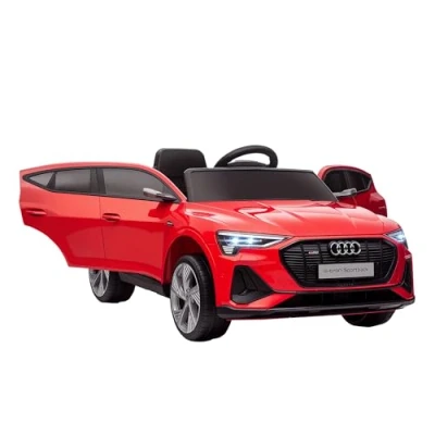 Image of HOMCOM Audi E tron Licensed 12V Kids Electric Ride On Car with Parental Remote Music Lights MP3 Suspension Wheels for 3 5 Years Red