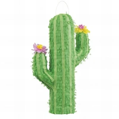 Image of Cactus 3D Pinata (38cm x 50cm) Vibrant &amp; Unique Desert Themed Accessory Perfect for Parties Celebrations 1 Pc