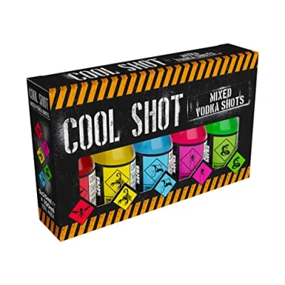 Image of Cool Shots Mixed Vodka 5x20ml Strawberry, Tropical, Blue Original, Berry Burst, Apple Perfect for Christmas, Stocking Fillers, Gifts, Parties and Celebrations