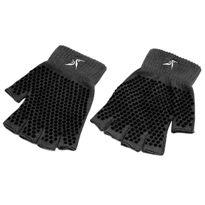 Image of ProsourceFit Grippy yoga Gloves improve your or Pilates practice by creating a non slip grip to increase stability and reduce sliding while holding poses