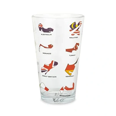 Image of Xpressions 4 U Racing Circuit Tracks Collage F1 GP Drinking High Ball Glass Tumbler