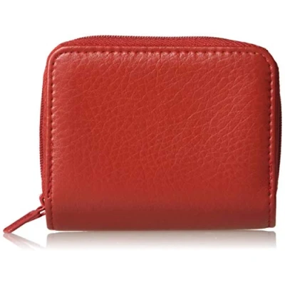 Image of Buxton Women&#039;s Pebble Wizard Wallet, Red, One Size
