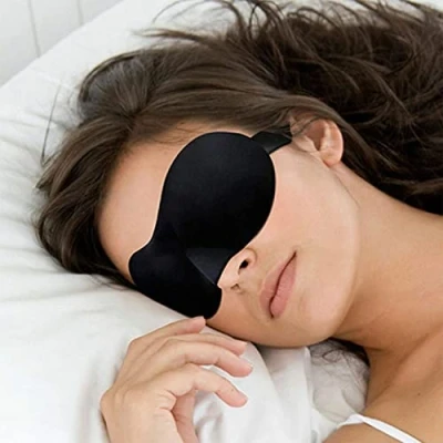 Image of Eye Mask Sleep for Men Women, Cover Sleeping 3D Contoured, with Free Ear Plugs and Carry Pouch