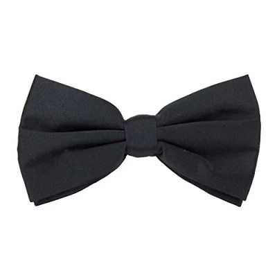 Image of Brybelly Formal Black Casino and Poker Dealer Clip On Bow Tie