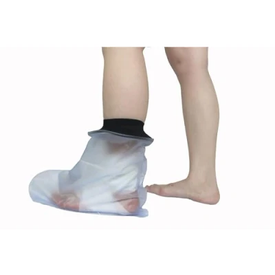 Image of QMINKUN Waterproof Foot Cast Cover for Shower,Waterproof Ankle Protector Broken Ankle, Wound, Burns, Injuries,Reusable Bag Keep Wounds &amp; Bandage Dry