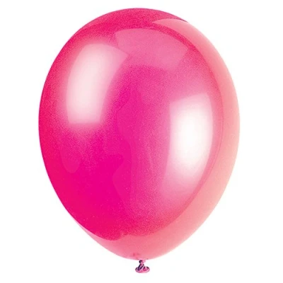 Image of Unique Party 56851 12&quot; Latex Fuchsia Pink Balloons, Pack of 50