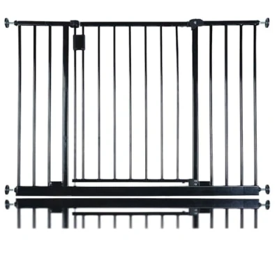 Image of Safetots Extra Wide Hallway Gate, 103cm 109cm, Black, Pressure Fit Baby Safety Barrier for Hallways and Spaces, Easy Installation