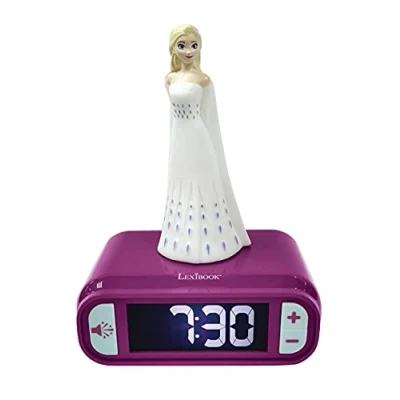 Image of Elsa Frozen 2 Nightlight Alarm Clock, Blue