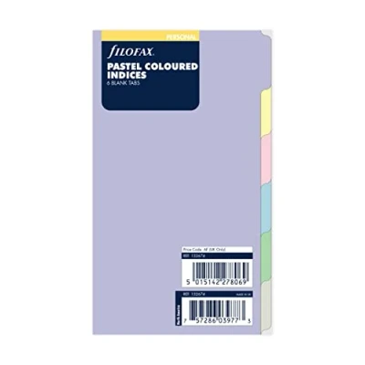 Image of Personal Pastel 6 blank tabs index