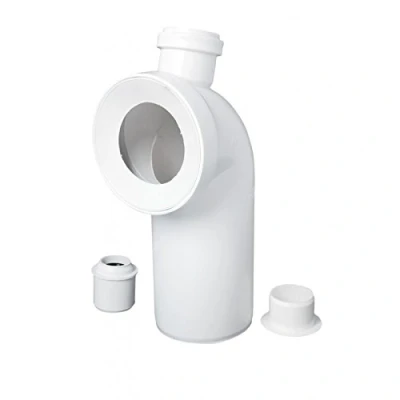 Image of Toilet Access Elbow 110mm / 90 Degree with 50mm Pipe Connector Pan Bend Output WC Waste