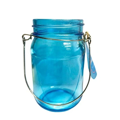 Image of Blue Jam Jar Tealight Holder
