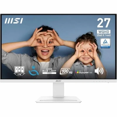 Image of MSI PRO MP273QW E2 27 Inch WQHD Office Monitor 2560 x 1440 IPS Panel, 100 Hz, Eye Friendly Screen, Built in Speakers, Tilt Adjustable HDMI 2.0b, DP (1.2a)
